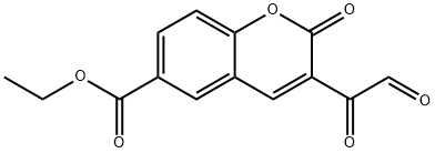 3-グリオキシロイル-2-オキソ-2H-1-ベンゾピラン-6-カルボン酸エチル 化学構造式