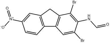 N-(1,3-Dibromo-7-nitro-9H-fluoren-2-yl)formamide Struktur