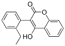 3-(o-エチルフェニル)-4-ヒドロキシ-2H-1-ベンゾピラン-2-オン 化学構造式