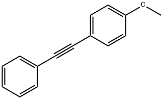 4-メトキシ-1-(フェニルエチニル)ベンゼン 化学構造式