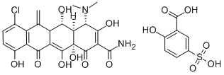 メクロサイクリンスルホサリチル酸塩 化学構造式