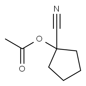 1-ヒドロキシシクロペンタンカルボニトリルアセタート 化学構造式