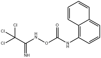 1-Naphthalenecarbamic acid (2,2,2-trichloroacetimidoylamino) ester Structure