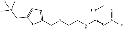 5-[[2-(1-メチルアミノ-2-ニトロエテニルアミノ)エチル]チオメチル]-N,N-ジメチル-2-フランメタンアミンオキシド 化学構造式