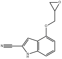 ４グリシジルオキシ２インドルカルボニトリル 化学構造式