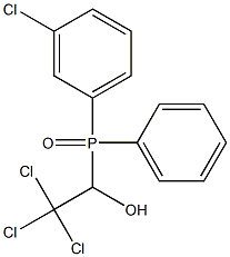 1-[(m-クロロフェニル)フェニルホスフィニル]-2,2,2-トリクロロエタノール 化学構造式