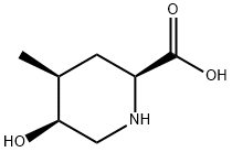 2-Piperidinecarboxylic acid, 5-hydroxy-4-methyl-, [2S-(2alpha,4alpha,5alpha)]- (9CI) Structure