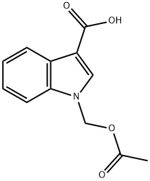 1-ACETOXYMETHYL-1H-INDOLE-3-CARBOXYLIC ACID, 739365-14-1, 结构式