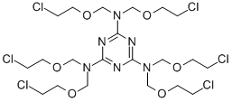 Hexanethylol-melamin-hexa-chloraethanol-aethyl [German] 结构式