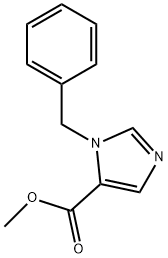 1-苄基-1H-咪唑-5-羧酸甲酯 结构式