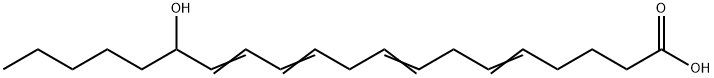 15-hydroxy-5,8,11,13-eicosatetraenoic acid 结构式