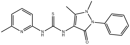 1-Antipyrinyl-3-(6-methyl-2-pyridyl)thiourea 结构式