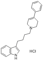 3-[4-[(3,6-ジヒドロ-4-フェニルピリジン)-1(2H)-イル]ブチル]-1H-インドール 化学構造式