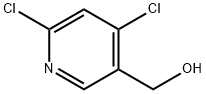 (4,6-ジクロロ-3-ピリジニル)メタノール 化学構造式