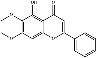 5-羟基-6,7-二甲氧基黄酮, 740-33-0, 结构式