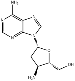 3'-Amino-2',3'-dideoxyadenosine Struktur