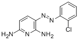 3-(o-クロロフェニルアゾ)-2,6-ピリジンジアミン 化学構造式
