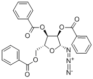 1-叠氮基-2,3,5-三苯甲酰氧基-beta-D-呋喃核糖 结构式