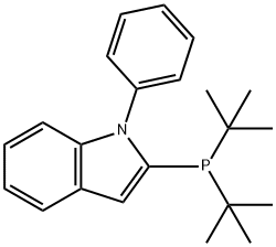 2-二叔丁基膦-1-苯基吲哚, 740815-37-6, 结构式