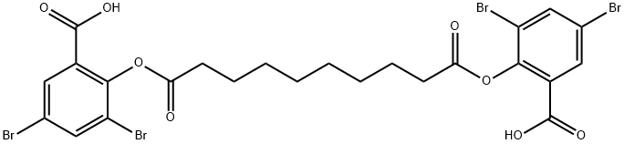 bis(3,5-dibromosalicyl)sebacate 结构式
