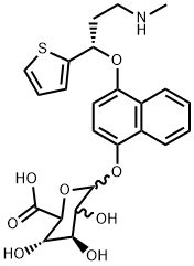 4-Hydroxy Duloxetine b-D-Glucuronide Struktur