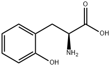 (αS)-α-アミノ-2-ヒドロキシベンゼンプロパン酸 化学構造式