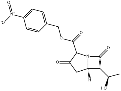 p-ニトロベンジル-6-(1-ヒドロキシエチル)-1-アザビシクロ[3.2.0]ヘプタン-3,7-ジオン-2-カルボキシレト 化学構造式