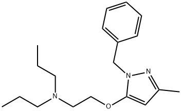 1-Benzyl-5-[2-(dipropylamino)ethoxy]-3-methyl-1H-pyrazole 结构式