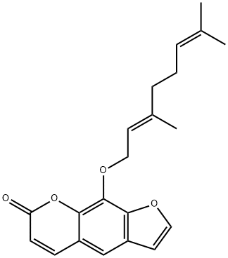 8-香叶草氧基补骨脂素, 7437-55-0, 结构式