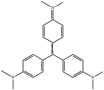 N-[4-[Bis[4-(dimethylamino)phenyl]methylene]-2,5-cyclohexadiene-1-ylidene]-N-methylmethanaminium 结构式