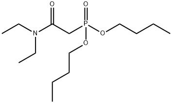 N,N-ジエチルカルバモイルメチルホスホン酸ジブチル 化学構造式