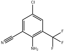 2-氨基-5-氯-3-三氟甲基苯腈 结构式