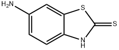 6-アミノ-2-メルカプトベンゾチアゾール 化学構造式