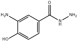 3-アミノ-4-ヒドロキシベンズヒドラジド 化学構造式