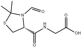 (R)-N-(3-FORMYL-2,2-DIMETHYL-THIAZOLIDINE-4-CARBOXY)-GLYCINE Structure