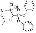 1-アセトキシ-2,2,2-トリクロロエチルホスホン酸ジフェニル 化学構造式