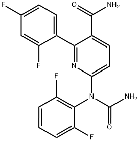 6-[(氨基羰基)(2,6-二氟苯基)氨基]-2-(2,4-二氟苯基)-3-吡啶甲酰胺, 745833-23-2, 结构式