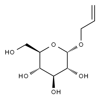アリルα-D-グルコピラノシド 化学構造式