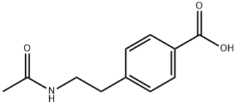 4-(2-乙酰氨基乙基)苯甲酸, 7465-13-6, 结构式