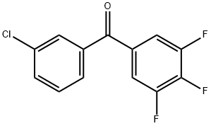 3-クロロ-3',4',5'-トリフルオロベンゾフェノン 化学構造式