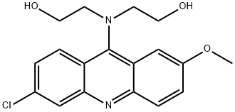 2-[(6-chloro-2-methoxy-acridin-9-yl)-(2-hydroxyethyl)amino]ethanol 结构式