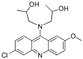 1-[(6-chloro-2-methoxy-acridin-9-yl)-(2-hydroxypropyl)amino]propan-2-o l 结构式