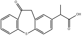 10,11-Dihydro-alpha-methyl-10-oxo-dibenzo[b,f]thiepin-2-acetic acid Struktur