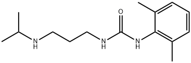 N-(2,6-ジメチルフェニル)-N'-[3-[(1-メチルエチル)アミノ]プロピル]尿素 化学構造式