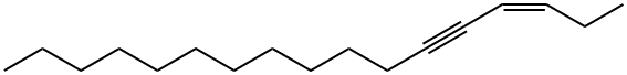 (Z)-3-ヘプタデセン-5-イン 化学構造式