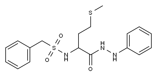 N-[1-(anilinocarbamoyl)-3-methylsulfanyl-propyl]-1-phenyl-methanesulfo namide Structure
