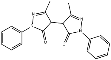 双(3-甲基-1-苯基-5-吡唑啉酮), 7477-67-0, 结构式