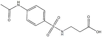 N-{[4-(アセチルアミノ)フェニル]スルホニル}-Β-アラニン 化学構造式