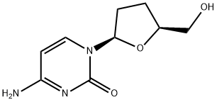2',3'-ジデオキシシチジン 化学構造式