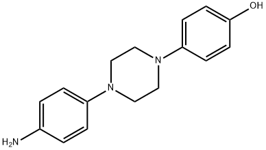 1-(4-Aminophenyl)-4-(4-hydroxyphenyl)piperazine Struktur